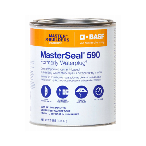 Hydraulic Cement MasterSeal 590 10 lb Gray Gray