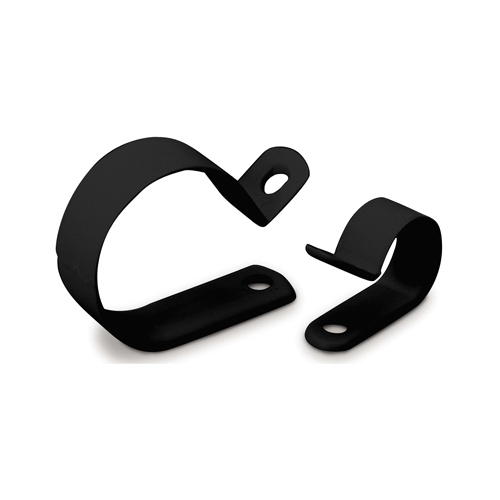 Cable Clamp, 1/2 in Max Bundle Dia, Plastic, Black - pack of 12