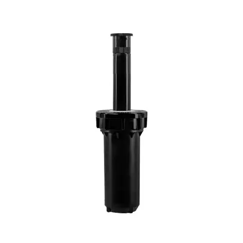 Pop-Up Spray Head, 1/2 in Connection, 3 in H Pop-Up, 10 to 15 ft, Plastic Black