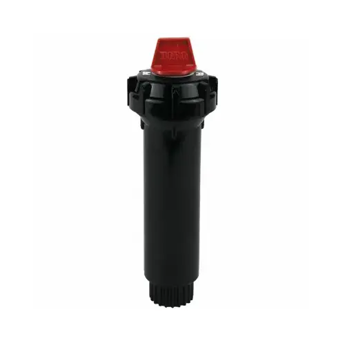 570Z Pro Pressure Regulated Sprinkler Pop-Up Body, 1/2 in Connection, FNPT, 4 in H Pop-Up, Plastic Black