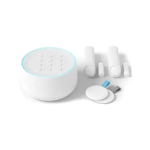 Google H1500ES Secure Alarm System Starter Pack Indoor and Outdoor White White
