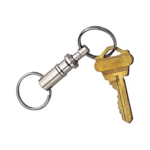 Key Chain Metal Silver Deluxe Pull-Apart Silver