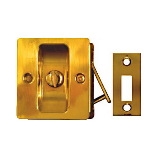 National Hardware N216077 V1951 Series Pocket Door Latch, Solid Brass