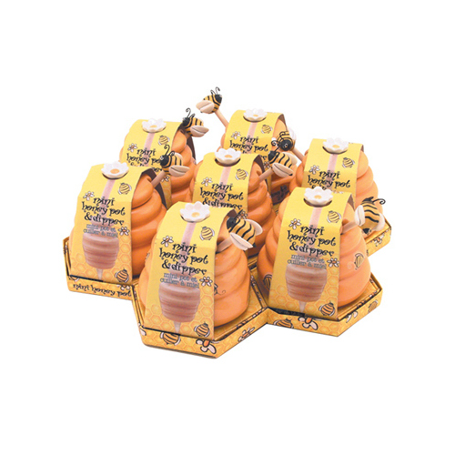 Joie 80151PRO Mini Honey Pot & Dipper Yellow Ceramic Yellow