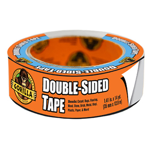  Gorilla Double-Sided Tape, 1.41 x 8 yd, Gray, (Pack