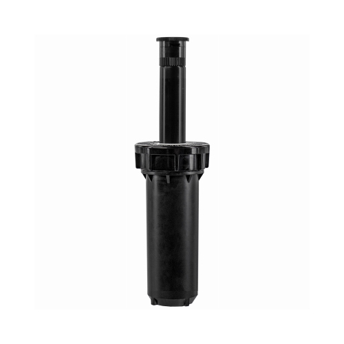 Pop-Up Spray Head, 1/2 in Connection, 3 in H Pop-Up, 10 to 15 ft, Plastic Black