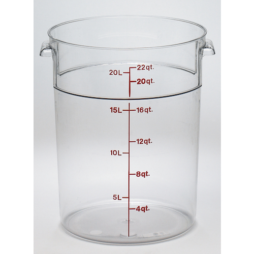 CAMBRO RFSCW22135 CONTAINER PLASTIC ROUND CLEAR 22Q