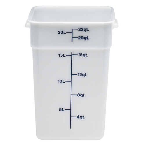 CONTAINER SQUARE PLASTIC 22 QUART WHITE