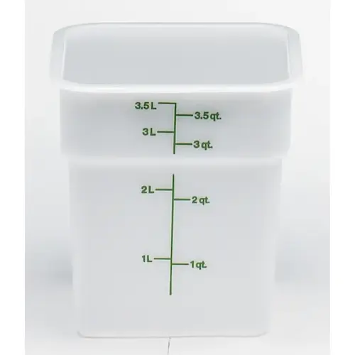 CONTAINER SQUARE PLASTIC 4 QUART WHITE