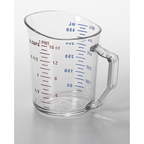 MEASURING CUP CLEAR PLASTIC 1 PINT