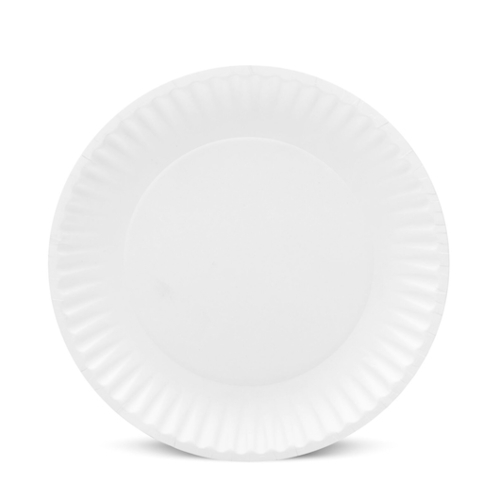 AJM PP9BUKWH PAPER PLATE WHITE UNCOATED 9 INCH BULK