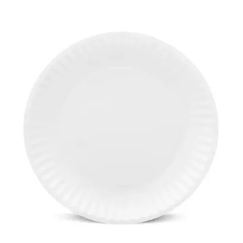 AJM PP9BUKWH PAPER PLATE WHITE UNCOATED 9 INCH BULK