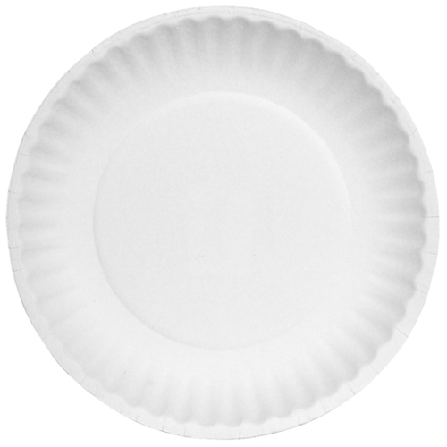 AJM PP6AJKWH PAPER PLATE WHITE UNCOATED BULK 6 INCH
