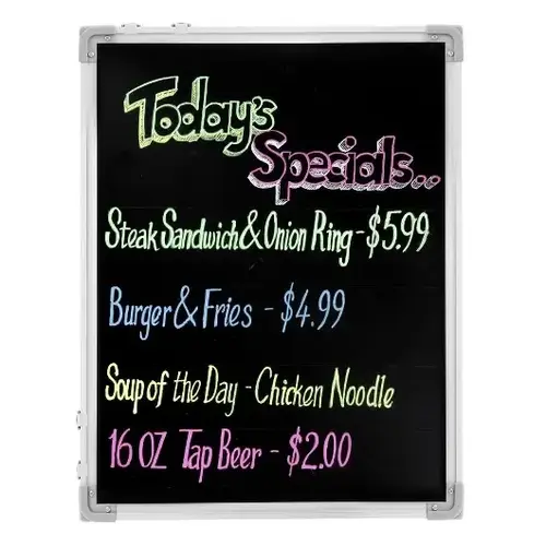 CHEFMASTER/MR. BAR-B-Q 90030 BOARD WRITE ON BLK/WHITE REVERSIBLE 18X24