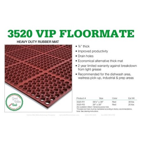 VIP FLOOR MAT RED 58 INCHES EXTRA 39