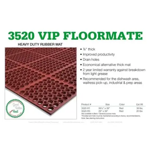 CACTUS MAT 3520-R1 VIP FLOOR MAT RED 58 INCHES EXTRA 39