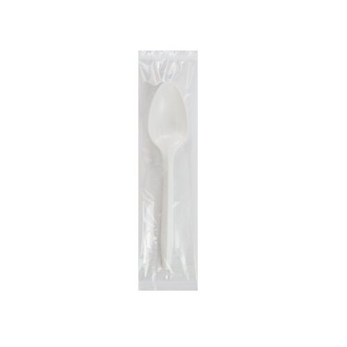 THE SAFETY ZONE CPPMDTSBKW1 The Safety Zone Medium Weight Polypropylene Tea Spoon White, 1 Each