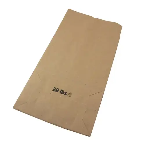 PACK N' EAT 90020 Pack N' Eat 20 Pound Kraft Paper Bag, 500 Piece