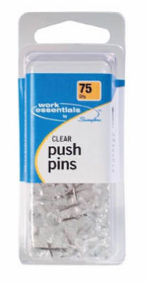 Swingline S7071760 Push Pins Work Essentials Clear Clear