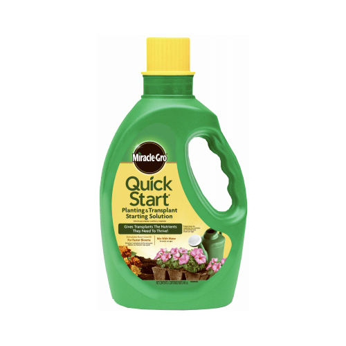 Quick Start 1005562 Planting and Transplant Starting Solution, 40 oz Can, Liquid, 4-12-4 N-P-K Ratio Clear/Green