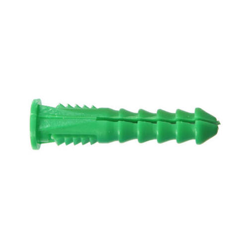 Ribbed Anchor 1/4" D X 1-1/2" L Plastic Round Head