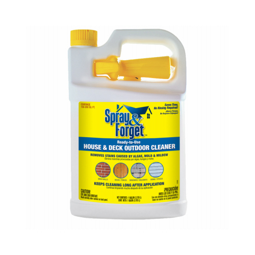 Spray & Forget SFDRTUG04 House and Deck Cleaner, 1 gal Bottle, Liquid ...