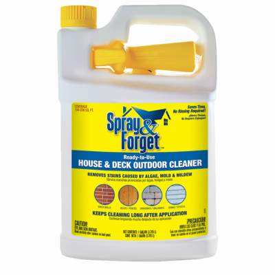 Spray & Forget SFDRTUG04 House and Deck Cleaner, 1 gal Bottle, Liquid, Orange, Clear