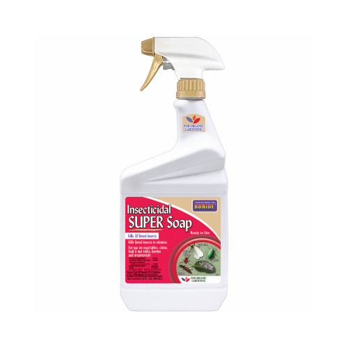 Insecticidal Super Soap, Liquid, Spray Application, 1 qt