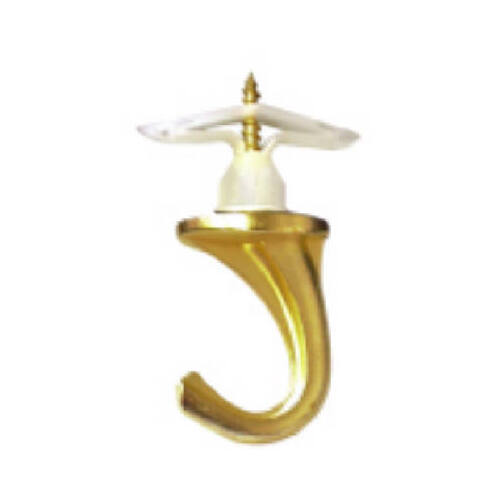 Hook Brass Plated Brass Large Versa 75 lb. cap. Brass Plated