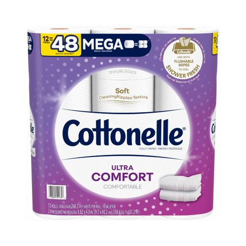 COTTONELLE 54165 Toilet Paper Ultra ComfortCare 12 Rolls 268 sheet 4