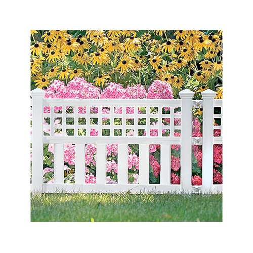 Garden Fence 24 ft. L X 20.5" H Resin White White