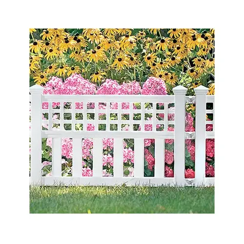 20 1/2 In. H x 24 In. L Resin Decorative Border Fence White