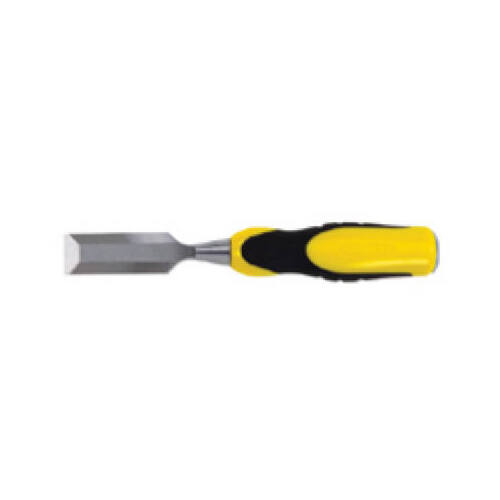 Chisel, 1/2 in Tip, 9-1/4 in OAL, Chrome Carbon Alloy Steel Blade, Ergonomic Handle Black/Yellow