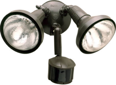 All-Pro MS185R Outdoor Floodlight Motion-Sensing 180 deg Incandescent Bronze Hardwired Bronze