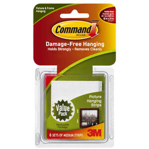 Command Picture Hanging Strips, Medium - 6 pack