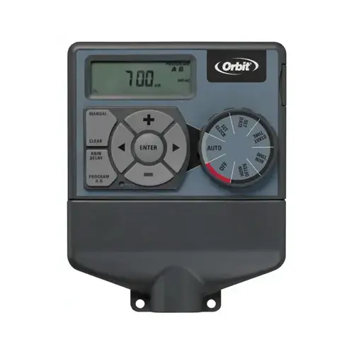 Indoor Easy Dial Timer, 120 V, 4 -Zone, 99 min Cycle, LCD Display, Green