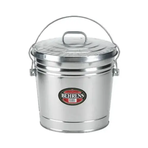 Kit Locking Lid Can, 6 gal Capacity, Steel, Silver, Lid Closure