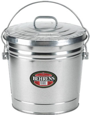 Behrens 6106 Kit Locking Lid Can, 6 gal Capacity, Steel, Silver, Lid Closure