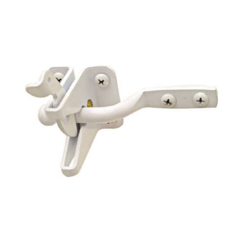 National Hardware N262-105 Gate Latch Steel Automatic White