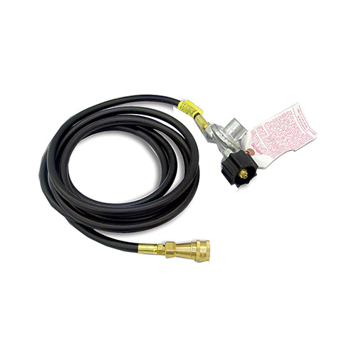 Hose Assembly And Regulator 12 ft. L Brass/Plastic Quick Connect Black