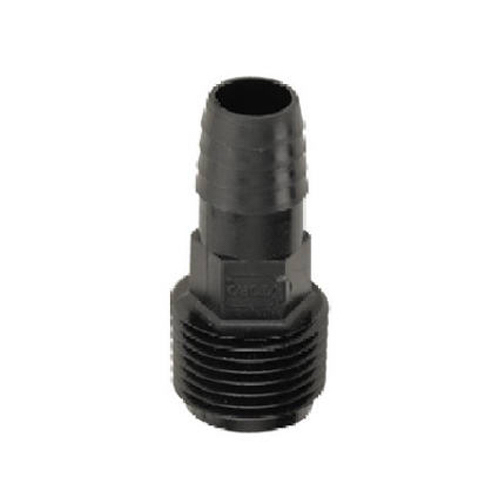 Toro 53388 Adapter, 3/8 x 1/2 in Connection, Barb x Male, Plastic, Black