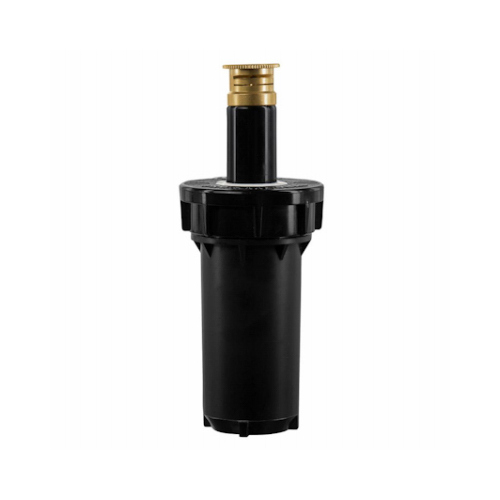 54242 Spring Loaded Sprinkler with Twin-Spray Brass Nozzle, 1/2 in Connection, 15 ft, Half-Circle, Brass