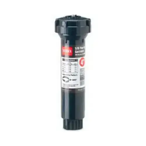 570Z Pro Series Spray Sprinkler, 1/2 in Connection, 5 to 15 ft, 27 deg Nozzle Trajectory, Plastic Black