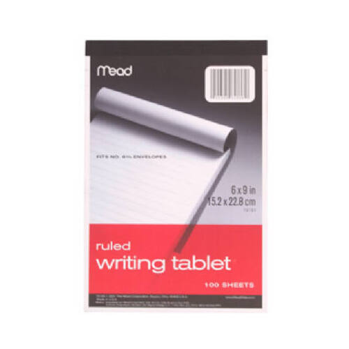 Mead 70102-XCP6 Memo Pad 6" W X 9" L 100 White - pack of 6