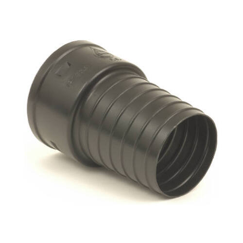 ADVANCED DRAINAGE SYSTEMS 0362AA Corrugated-to-Clay Pipe Adapter 3" Snap T X 3" D Snap Polyethylene 4" Corrugated-to-Clay Pipe Ad Black