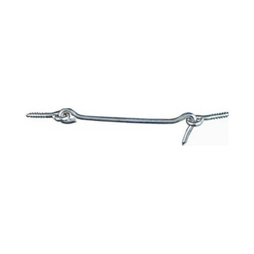 Hook and Eye Zinc-Plated Silver Steel 6" L Zinc-Plated