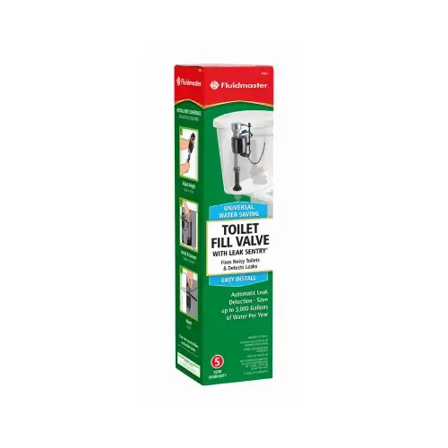 Fluidmaster 400LSRP4 Leak Sentry Pro Toilet Fill Valve, Anti-Siphon: Yes Multicolored