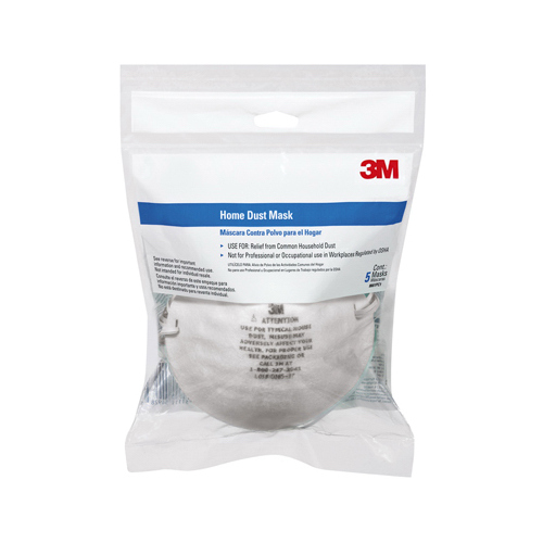 3M 8661P5-DC Dust Mask Dust Protection White White