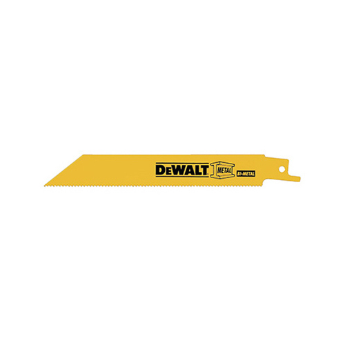 Reciprocating Saw Blade, 3/4 in W, 8 in L, 14 TPI Yellow