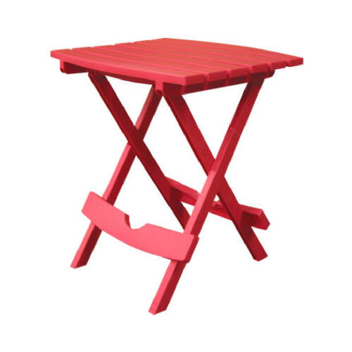 Adams 8510-26-3734 Side Table Quik-Fold Cherry Red Rectangular Resin Folding Cherry Red